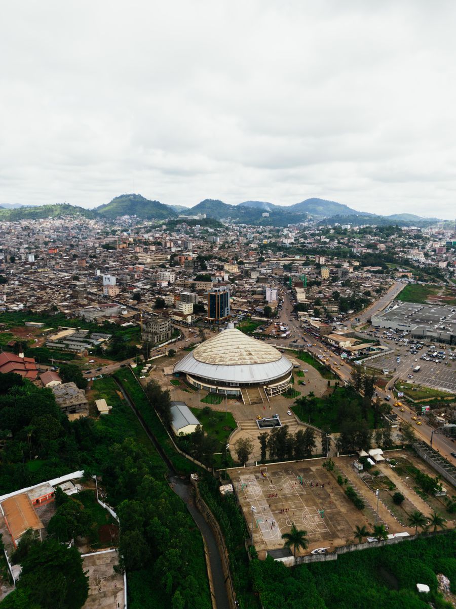 Une ville africaine vue du ciel